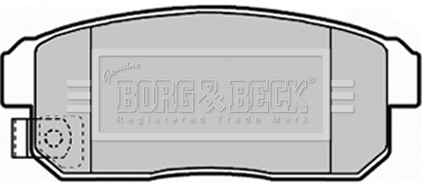 BORG & BECK Комплект тормозных колодок, дисковый тормоз BBP1921
